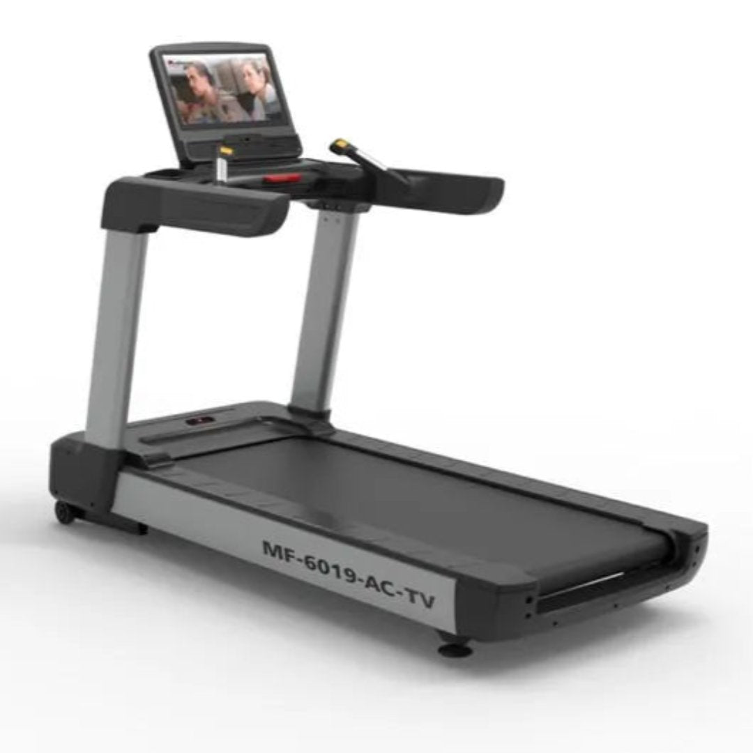 Marshal Fitness Heavy Duty Commercial Treadmill with Incline and TV 15.6" - 10.0HP Motor, MF-6019-AC-TVSports & FitnessMotor Power: AC 10.0HP (TV Available) Max weight: 240kg Input voltage: 220V 50-60Hz Speed (km/h): 1.0-20 Incline: Electric 0-20% Console
